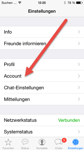 iphone whatsapp einstellungen account iphone WhatsApp einstellungen Account