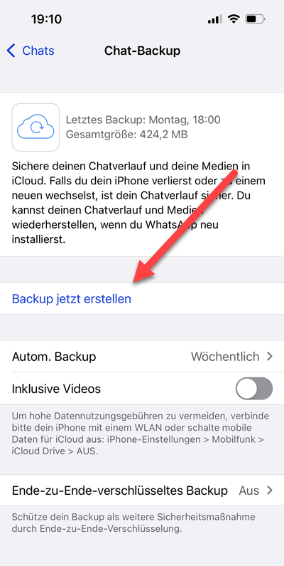 whatsapp backup iphone WhatsApp Backup iPhone