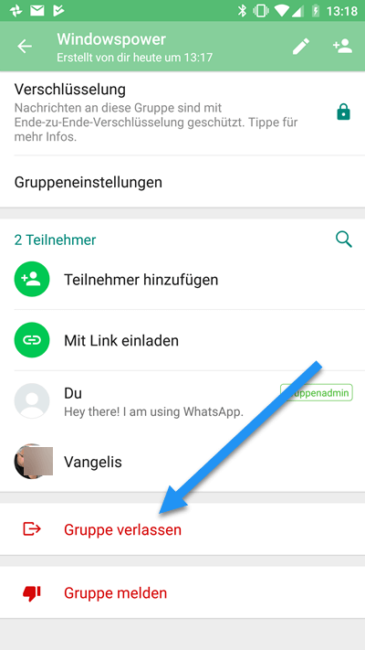 whatsapp gruppe verlassen android WhatsApp-Gruppe verlassen bei Android