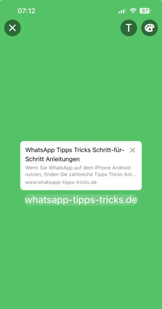 whatsapp status link einfuegen Link im Whatsapp-Status