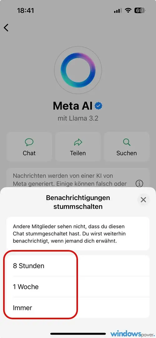 wie lange soll meta ai stumm bleiben Wie lange soll Meta AI Stumm bleiben