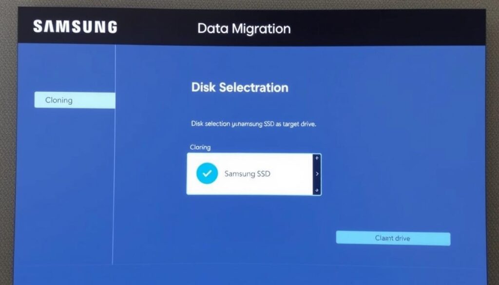 Samsung Data Migration Software Benutzeroberfläche Samsung Data Migration Software Benutzeroberfläche