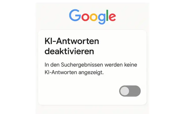 keine Google KI Antworten