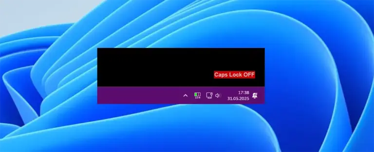 Statusanzeige für Num Lock, Caps Lock und Scroll Lock auf dem Bildschirm
