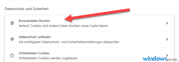 Browserdaten löschen