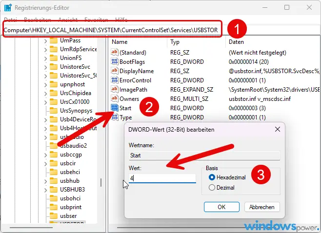 usb laufwerke deaktivieren Registry Editor USB-Laufwerke deaktivieren Registry Editor