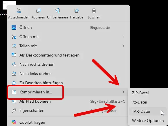 Dateien komprimieren in Windows 11 Dateien komprimieren in Windows 11