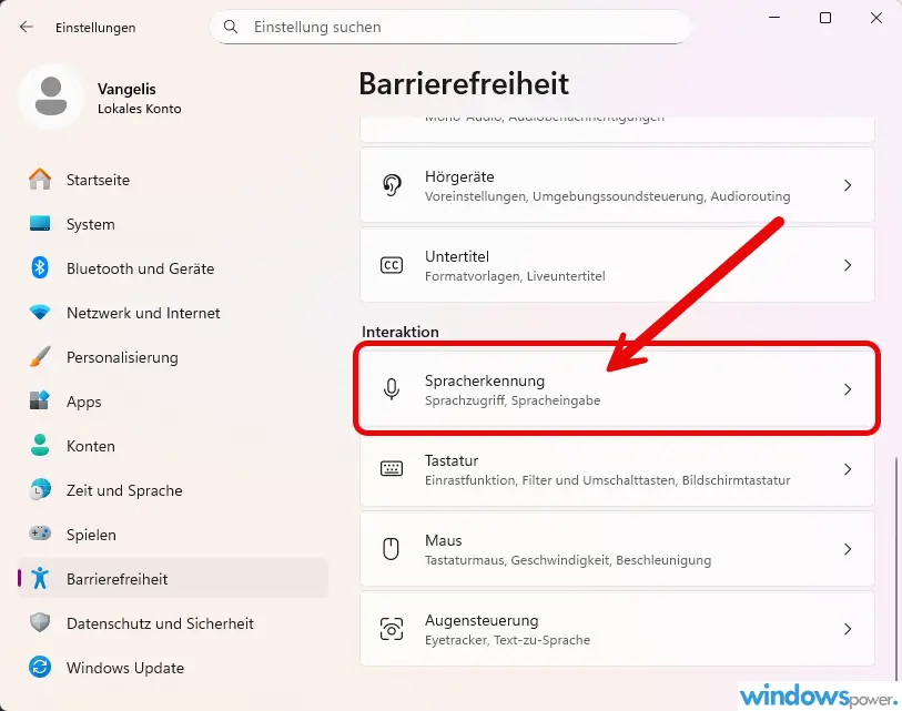 Spracherkennung