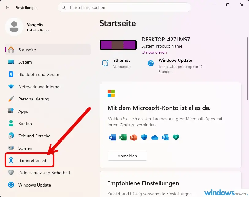 Windows Spracherkennung aktivieren 2025 Einsterllungen Barrierefreiheit