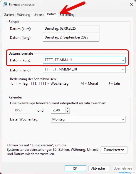 Windows 11 Wochentag anzeigen Windows 11 Wochentag anzeigen