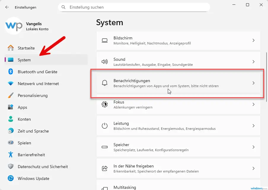 Windows 11 Benachrichtigungen Windows 11 Benachrichtigungen