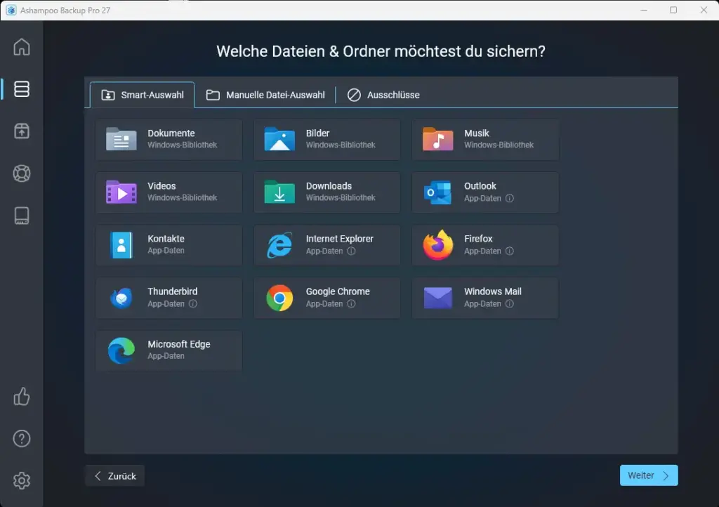 Echtzeit Backup Funktion von Ashampoo Backup Pro 27 überwacht Ordner automatisch