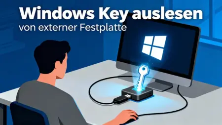 Windows Key auslesen von externer Festplatte mit Keyfinder Tool