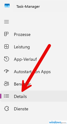 Task Manager Details Ansicht in Windows 11 öffnen