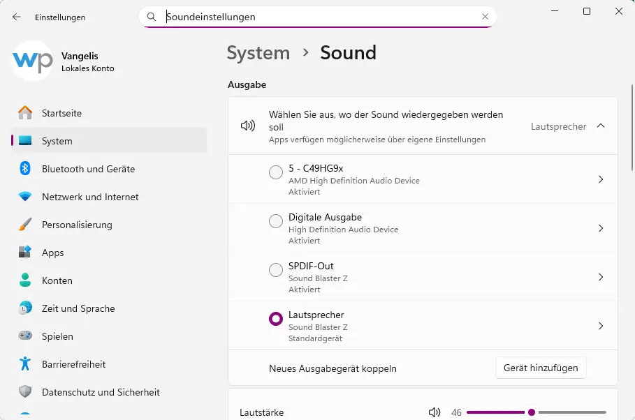 Mikrofon funktioniert nicht Windows 11 – Soundeinstellungen Eingabegerät