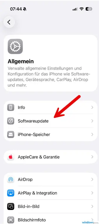 iOS Softwareupdate iPhone Schnellstart funktioniert nicht iOS Softwareupdate