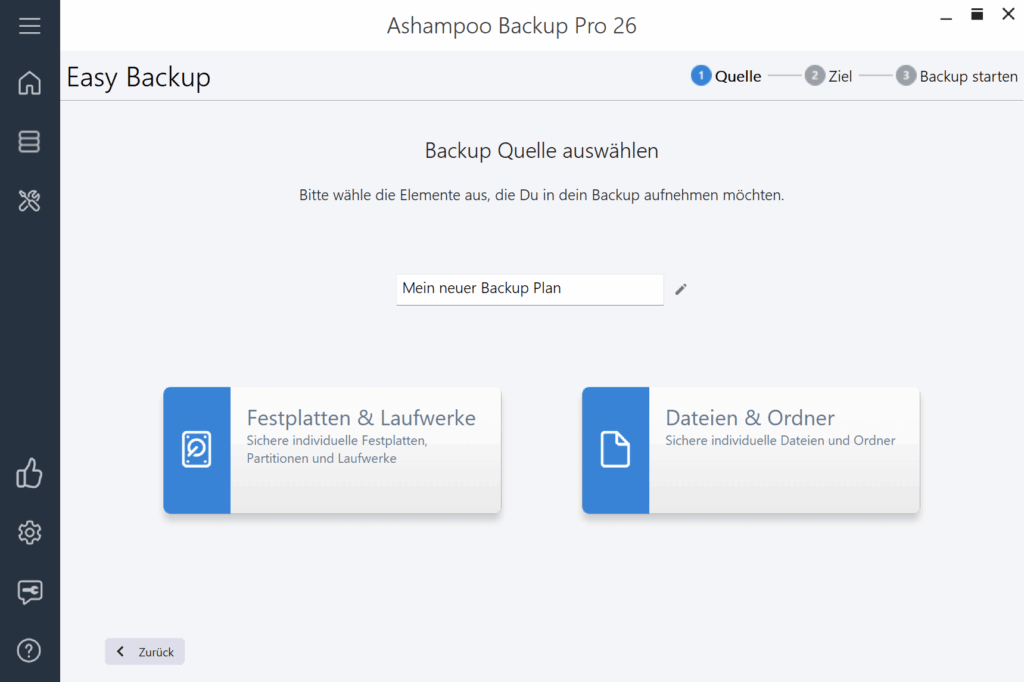 Ashampoo Backup Pro 26 festplatte und dateien sichern