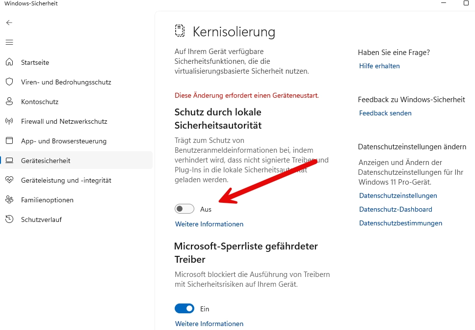 deaktivieren VBS und Speicherintegritaet in Windows 11 deaktivieren VBS und Speicherintegrität in Windows 11