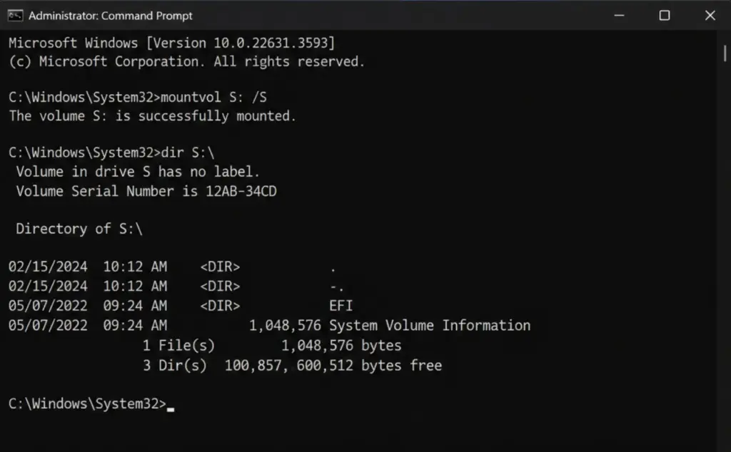 EFI Partition einbinden und OEM Ordner anzeigen in der Windows Eingabeaufforderung EFI Partition einbinden und OEM Ordner anzeigen in der Windows Eingabeaufforderung