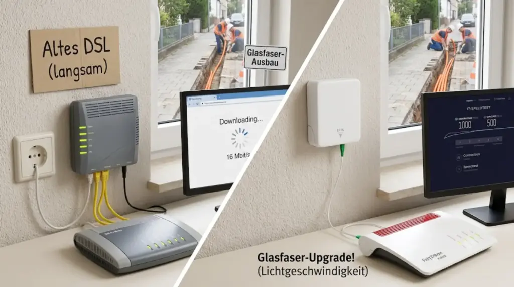 Upgrade auf Glasfaser