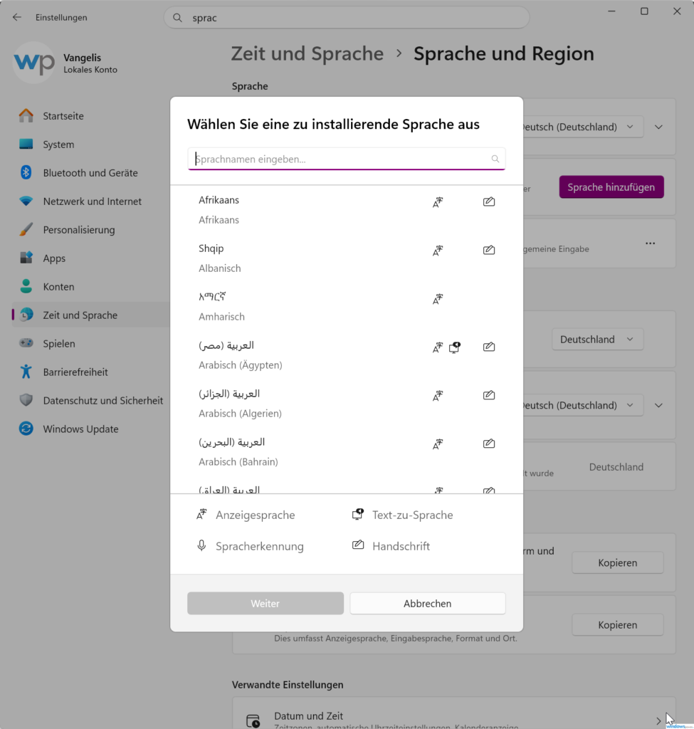 Windows 11 Sprache ändern Systemsprache Tastaturlayout in 3 Schritten