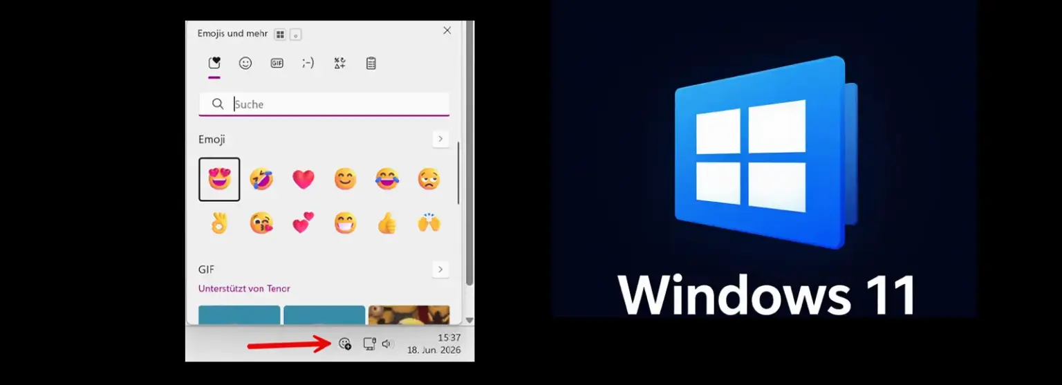 Emoji-Panel Taskleiste einfügen – Windows 11 Emoji- und weitere Panelsymbole aktivieren Emoji Panel Taskleiste einfügen windows 11