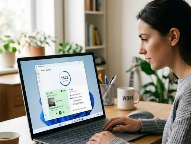 Fokussitzungen Windows 11 Spotify Integration Fokusmusik Microsoft To Do verknuepfen Fokussitzungen Windows 11 Spotify Integration Fokusmusik Microsoft To Do verknüpfen