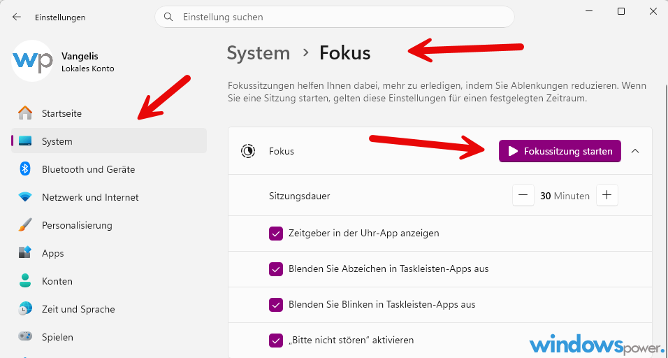 Fokussitzungen einrichten windows 11 Fokussitzungen einrichten windows 11