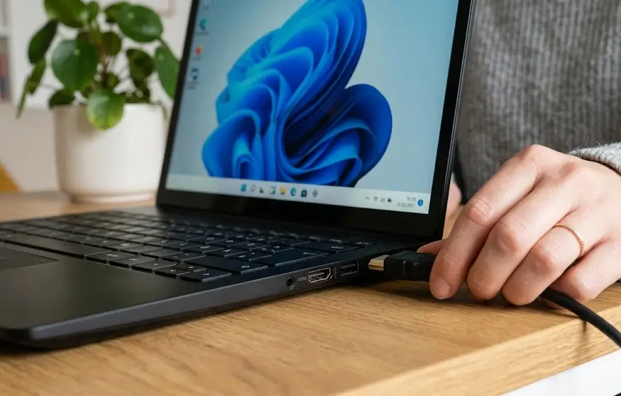 HDMI Kabel am PC Anschluss HDMI Kabel am PC Anschluss