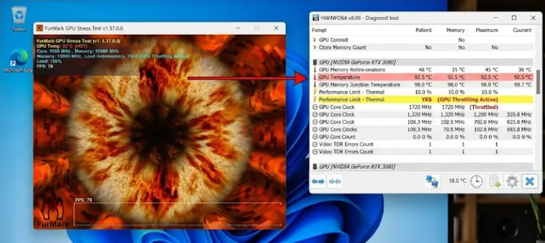 VIDEO TDR FAILURE GPU Temperatur HWiNFO64 ueberwachen FurMark Last GPU Throttling VIDEO TDR FAILURE GPU Temperatur HWiNFO64 überwachen FurMark Last GPU Throttling