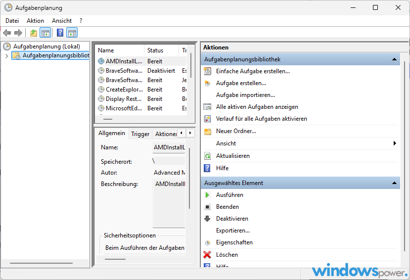 Windows 11 Aufgabenplanung oeffnen taskschd Aufgabe erstellen Uebersicht Windows 11 Aufgabenplanung öffnen taskschd Aufgabe erstellen Übersicht
