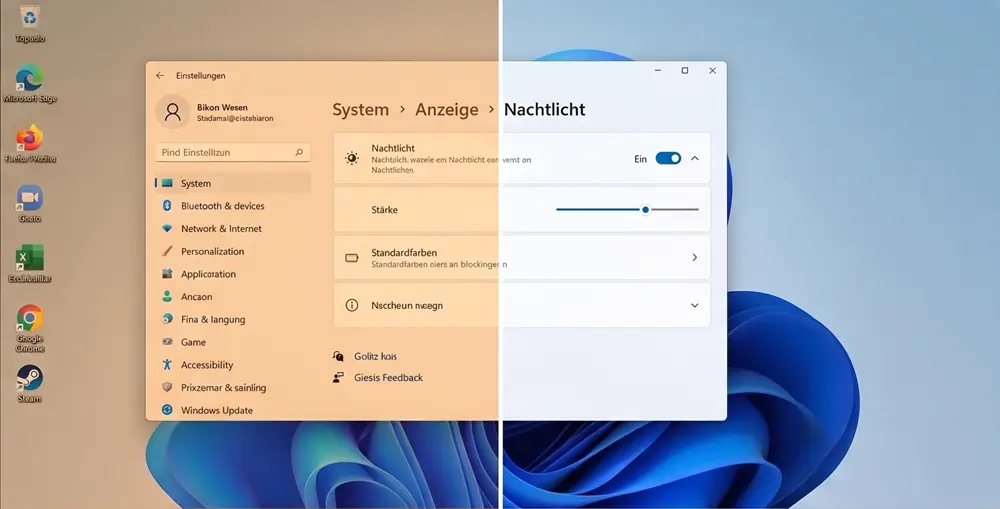 Windows 11 Nachtlicht aktivieren Windows 11 Nachtlicht aktivieren