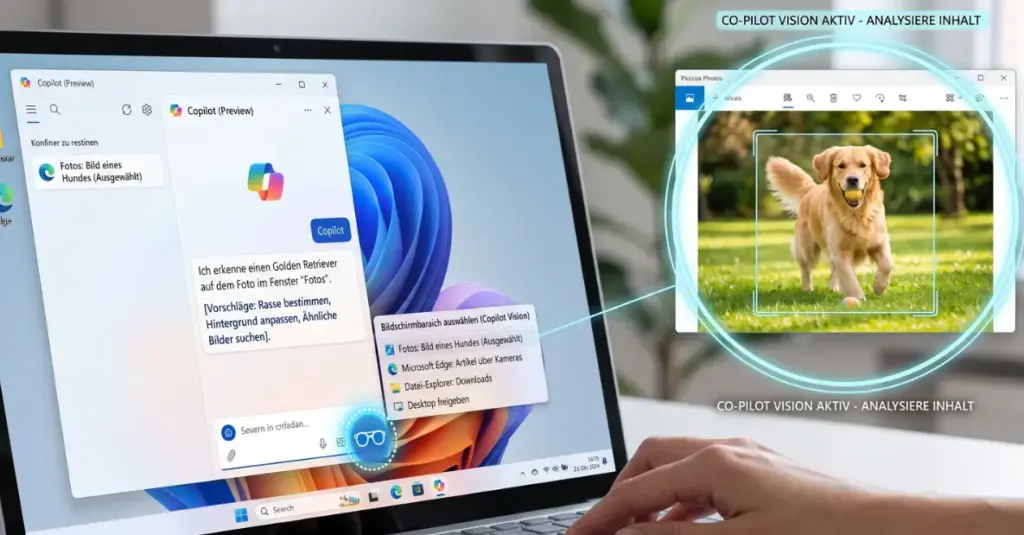 Copilot Vision in Windows 11 nutzen – So lässt die KI Ihren Bildschirm mitdenken Copilot Vision Windows 11