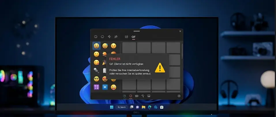 „GIF-Dienst ist nicht verfügbar“ beheben – Windows 11 Emoji-Panel Fehler erklärt GIF Dienst ist nicht verfügbar