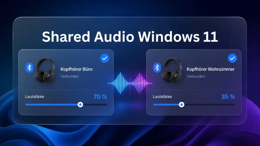Shared Audio in Windows 11 nutzen – Zwei Bluetooth-Kopfhörer gleichzeitig verbinden Shared Audio Windows