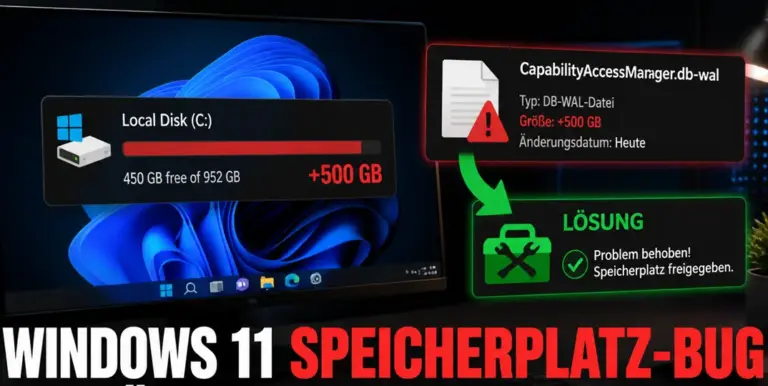 Windows 11 Speicherplatz Bug 500 GB
