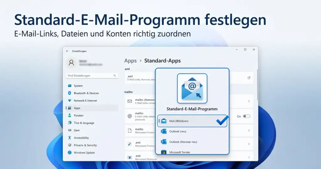 Windows 11 Standard E-Mail-Programm ändern – Outlook, Thunderbird & Co. festlegen Windows 11 Standard E Mail Programm ändern