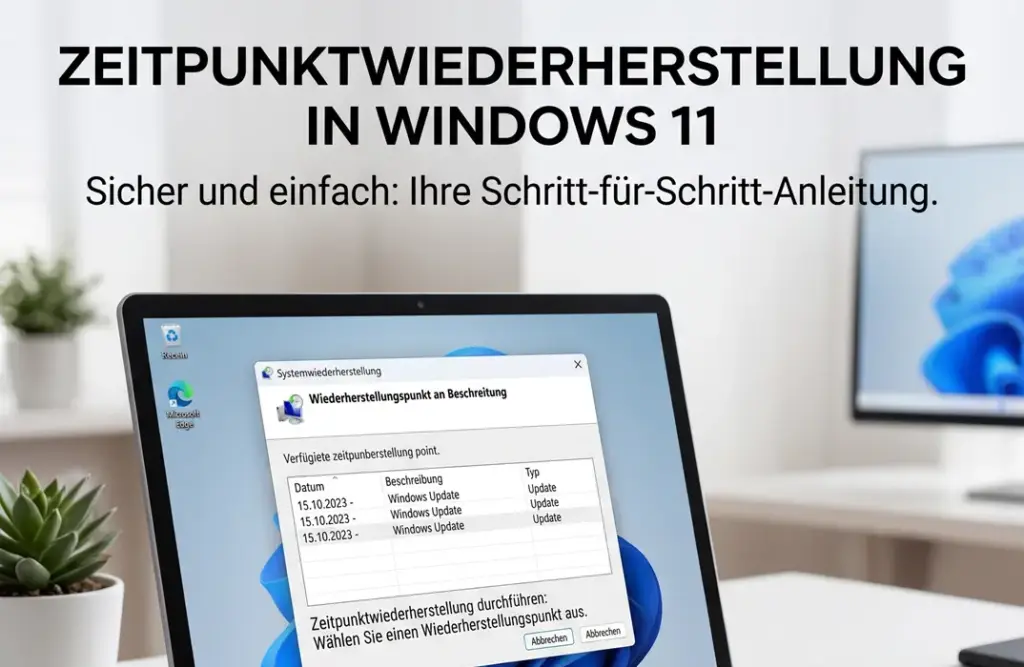 Zeitpunktwiederherstellung in Windows 11 einrichten – Neue Recovery-Funktion erklärt Zeitpunktwiederherstellung