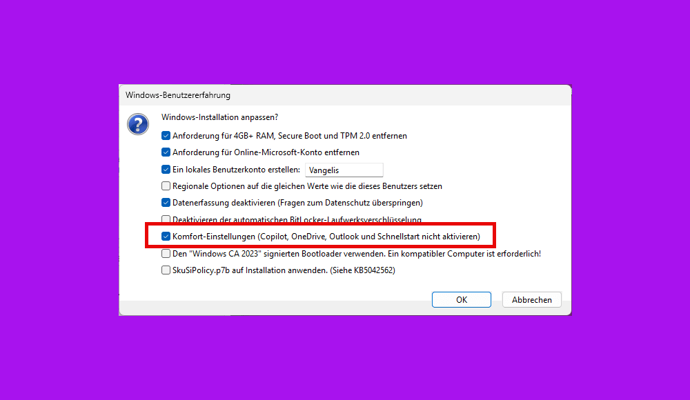 Rufus Windows 11 ohne Bloatware installieren – Clean Install ohne Copilot & Outlook Windows 11 ohne Bloatware installieren