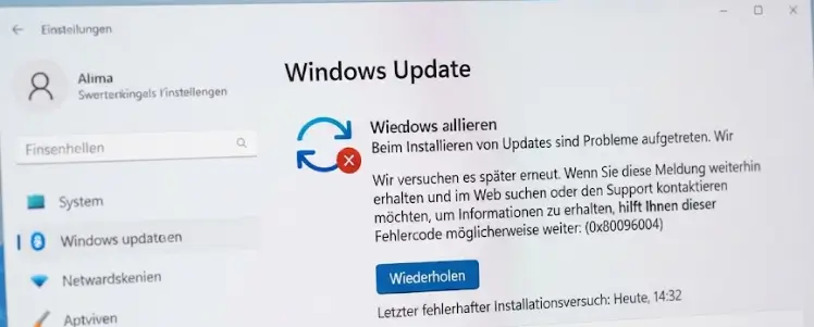 0x80096004 Fehlermeldung bei der Windows Update Installation unter Windows 11 0x80096004 Fehlermeldung bei der Windows Update Installation unter Windows 11