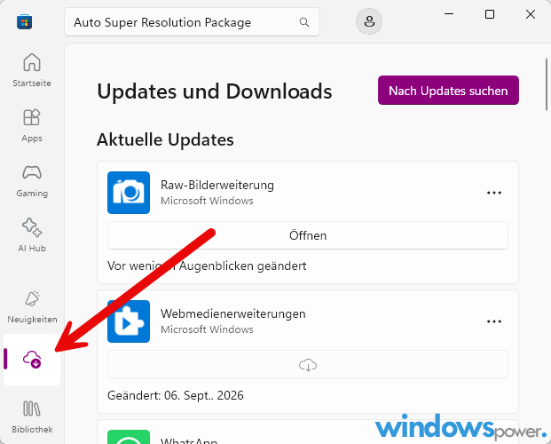 Auto Super Resolution Package Update im Microsoft Store Auto Super Resolution Package Update im Microsoft Store