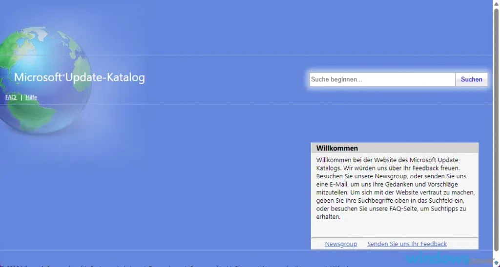 Microsoft Update Katalog mit Suchergebnis fuer eine KB Nummer Microsoft Update Katalog mit Suchergebnis für eine KB Nummer