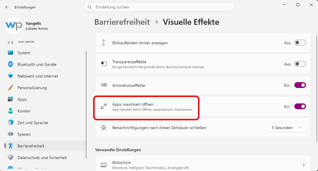 Windows 11 Apps im Vollbild starten – So öffnen alle Programme sofort maximiert windows 11 programme im Vollbild starten