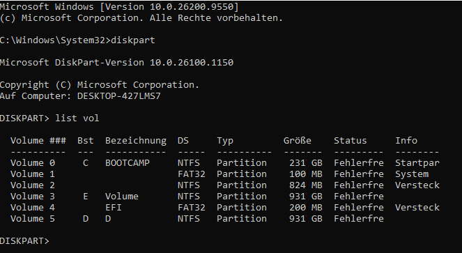 Eingabeaufforderung bei UNMOUNTABLE BOOT VOLUME beheben Eingabeaufforderung bei UNMOUNTABLE BOOT VOLUME beheben