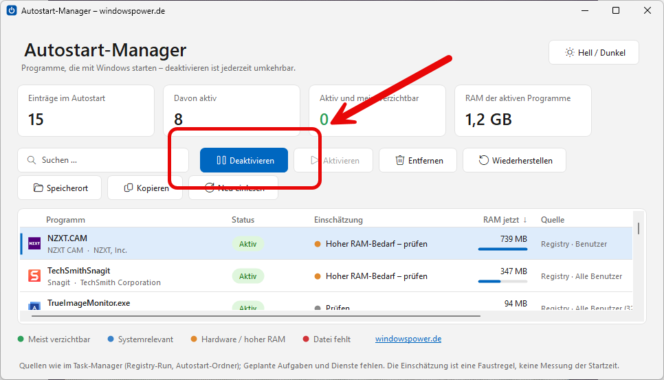Eintrag im Autostart Manager Windows 11 deaktivieren Eintrag im Autostart Manager Windows 11 deaktivieren