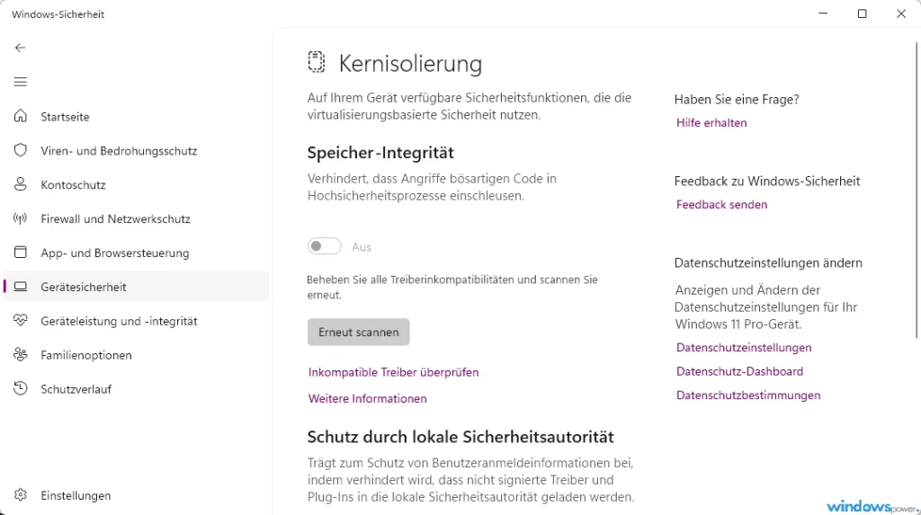 Speicherintegritaet pruefen Speicherintegrität prüfen
