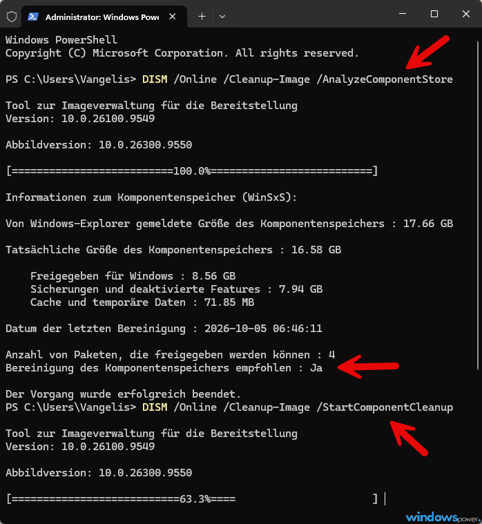 Windows 11 26H2 Speicherplatz freigeben mit DISM Windows 11 26H2 Speicherplatz freigeben mit DISM
