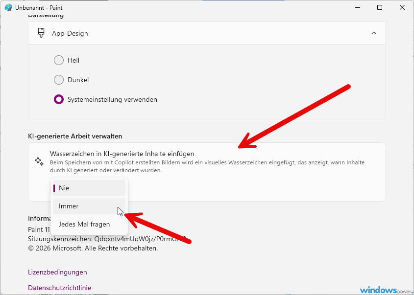Windows 11 Paint Wasserzeichen bei mit KI erstellten Windows 11 Paint Wasserzeichen bei mit KI erstellten