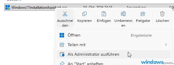 Als Administrator ausführen