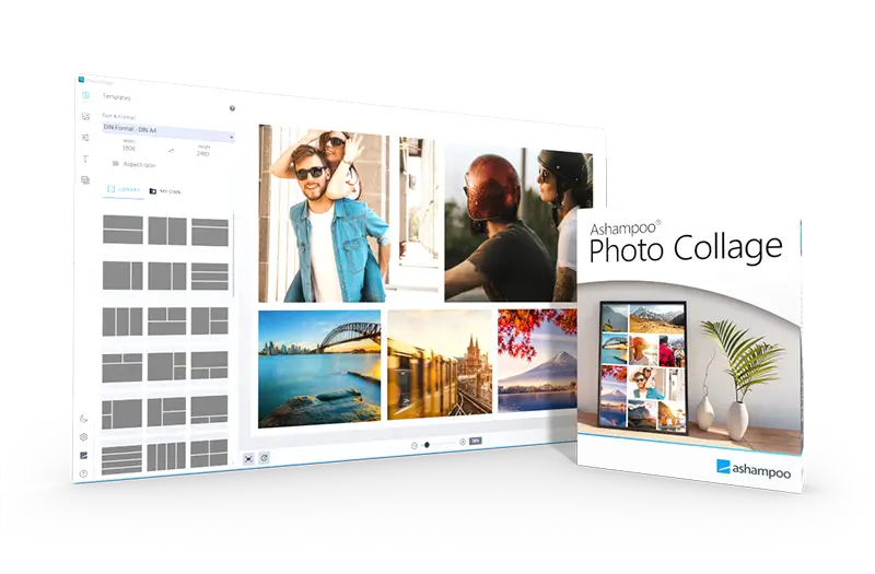 Ashampoo Photo Collage: Fotocollagen mit freiem Raster, Text und eigenem Format Ashampoo Photo Collage